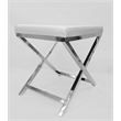 White Polyurethane Chair with Chrome Base