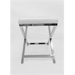 White Polyurethane Chair with Chrome Base