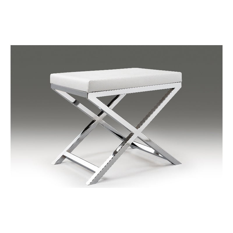 White Polyurethane Chair with Chrome Base
