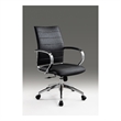 Office Chair with Black Polyurethane and Chrome Base