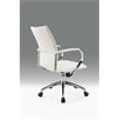 Office Chair with White Polyurethane and Chrome Base