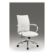 Office Chair with White Polyurethane and Chrome Base