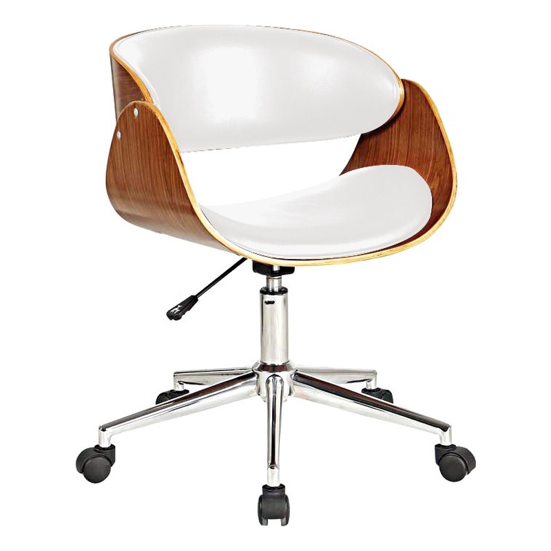 Office Chair with White Polyurethane Cushion