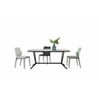 Dining Chair with Green Plastic Seat and Powdered Coated Legs (Set of 4)