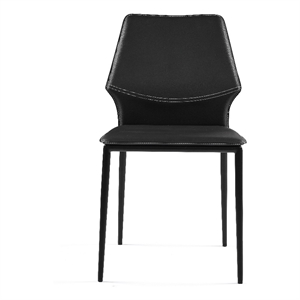 Black Plastic PVC Dining Chair (Set of 4)