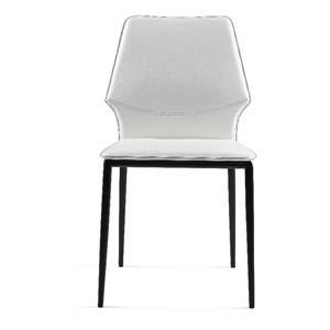 White Plastic PVC Dining Chair (Set of 4)