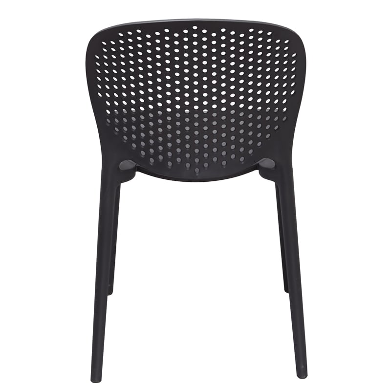 Midcentury Plastic Side Chair in Gray (Set of 4)