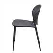Midcentury Plastic Side Chair in Gray (Set of 4)
