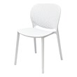 Midcentury Plastic Side Chair in White (Set of 4)