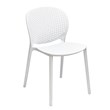 Midcentury Plastic Side Chair in White (Set of 4)