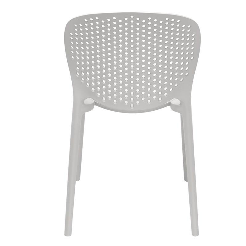 Midcentury Plastic Side Chair in White (Set of 4)