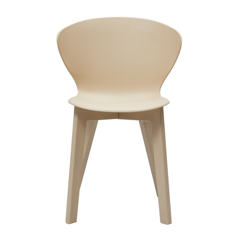 Midcentury Plastic Side Chair in Beige (Set of 4)