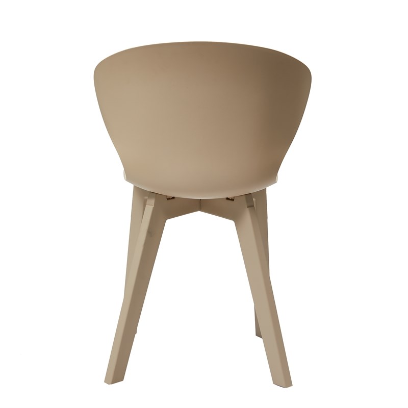 Midcentury Plastic Side Chair in Beige (Set of 4)