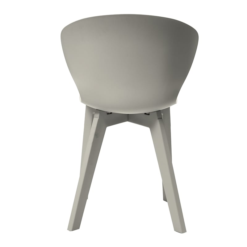 Midcentury Plastic Side Chair in Light Gray (Set of 4)