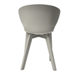 Midcentury Plastic Side Chair in Light Gray (Set of 4)