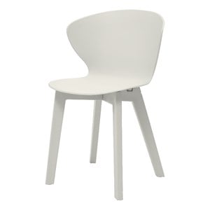 Midcentury Plastic Side Chair in White (Set of 4)