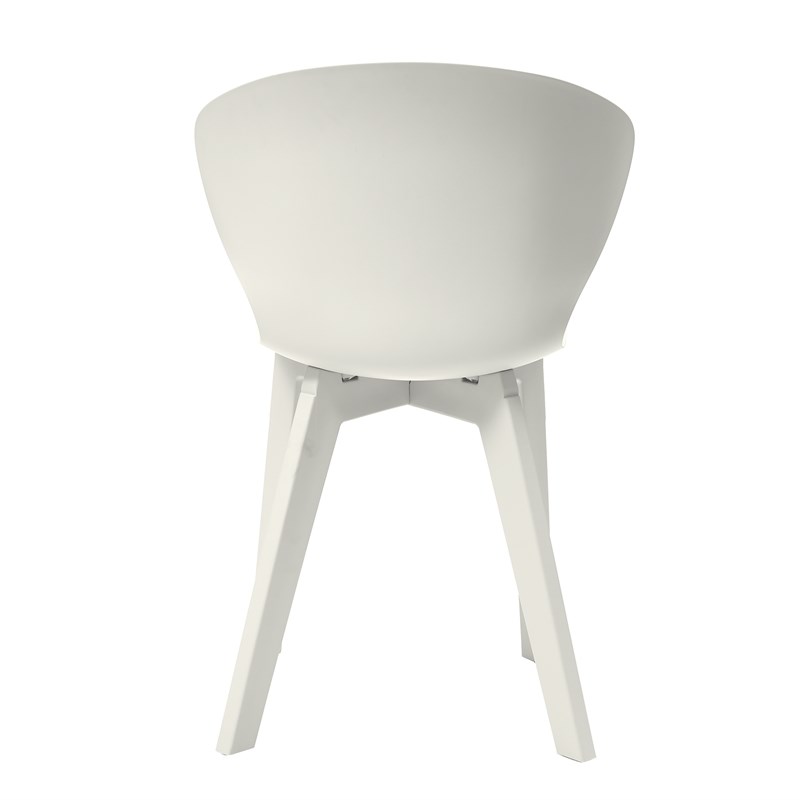 Midcentury Plastic Side Chair in White (Set of 4)