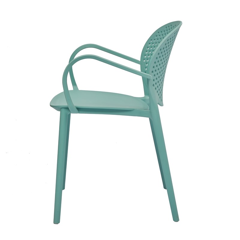 Midcentury Plastic Side Chair in Blue (Set of 4)