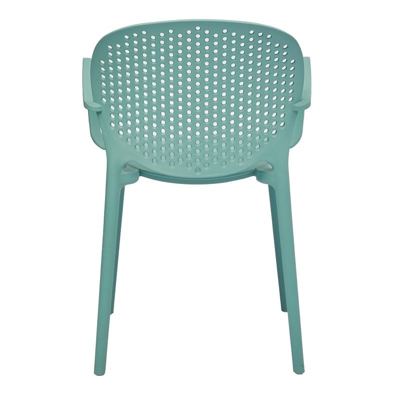 Midcentury Plastic Side Chair in Blue (Set of 4)