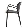 Midcentury Plastic Side Chair in Dark Gray (Set of 4)