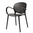 Midcentury Plastic Side Chair in Dark Gray (Set of 4)