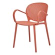 Midcentury Plastic Side Chair in Orange (Set of 4)