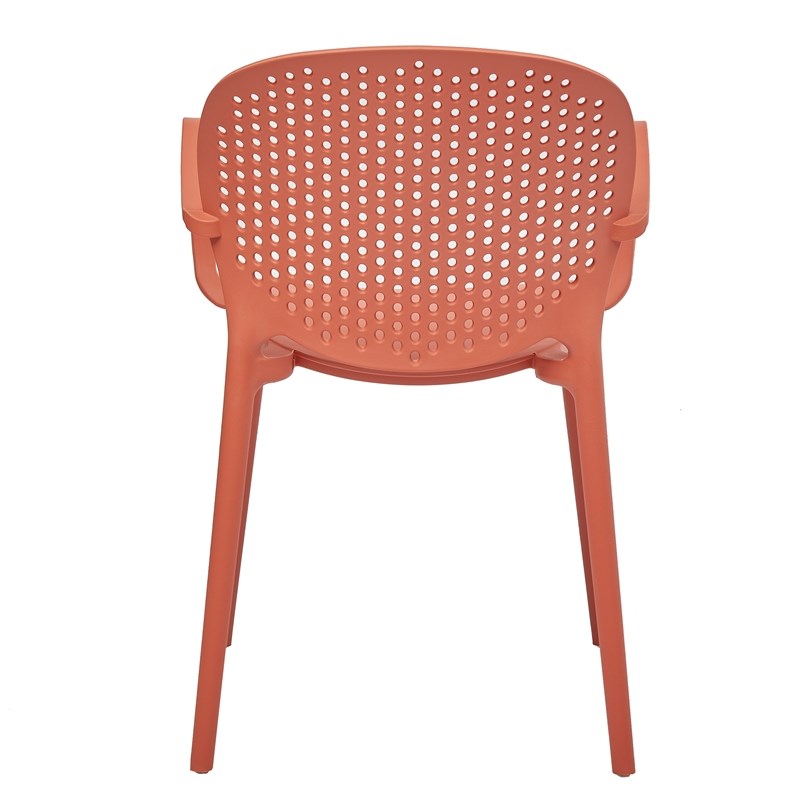 Midcentury Plastic Side Chair in Orange (Set of 4)