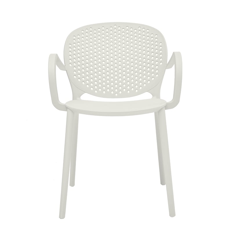 Midcentury Plastic Side Chair in White (Set of 4)