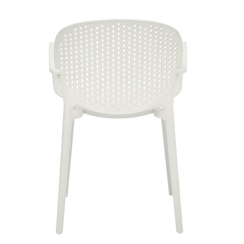 Midcentury Plastic Side Chair in White (Set of 4)