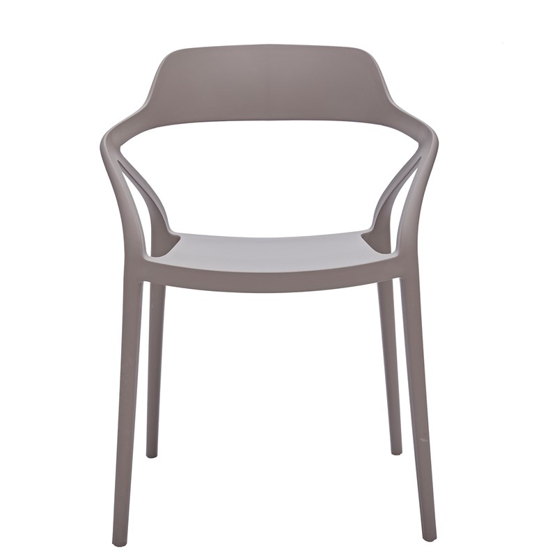Midcentury Plastic Side Chair in Gray (Set of 4)