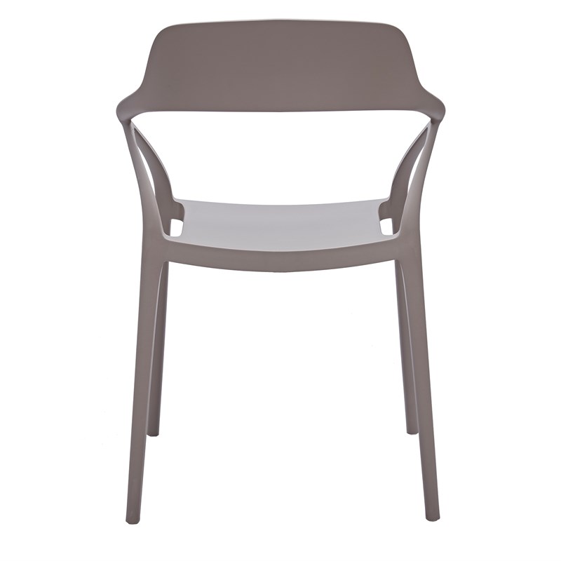 Midcentury Plastic Side Chair in Gray (Set of 4)