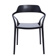 Midcentury Plastic Side Chair in Black (Set of 4)