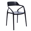 Midcentury Plastic Side Chair in Black (Set of 4)
