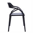 Midcentury Plastic Side Chair in Black (Set of 4)