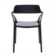 Midcentury Plastic Side Chair in Black (Set of 4)