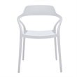 Midcentury Plastic Side Chair in White (Set of 4)