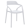 Midcentury Plastic Side Chair in White (Set of 4)