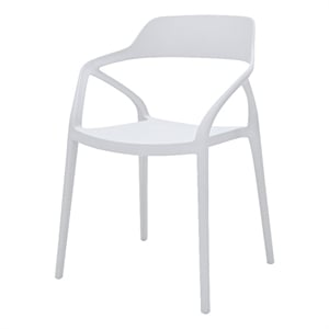 Midcentury Plastic Side Chair in White (Set of 4)