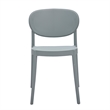 Midcentury Plastic Side Chair in Gray (Set of 4)