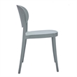 Midcentury Plastic Side Chair in Gray (Set of 4)