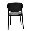 Midcentury Plastic Side Chair in Black (Set of 4)