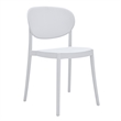 Midcentury Plastic Side Chair White Set of 4