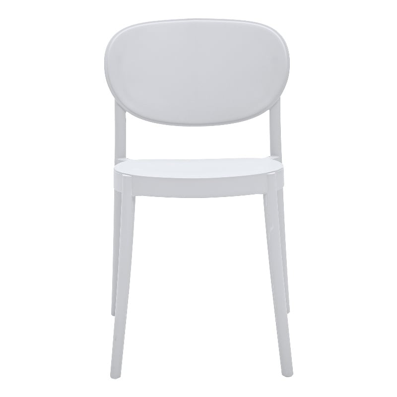 Midcentury Plastic Side Chair White Set of 4