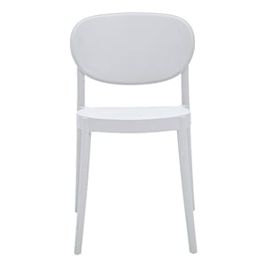 Midcentury Plastic Side Chair White Set of 4