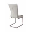 Dining Chair with Polyurethane Seat and Stainless Steel leg in White (Set of 2)