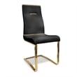 Dining Chair with White Polyurethane seat and Gold Base (Set of 2)