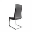 Dining Chair White Polyurethane Seat with Stainless Steel Base (Set of 2)