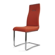 Dining Chair White Polyurethane Seat with Stainless Steel Base (Set of 2)