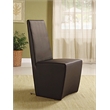 Dining Chair with Dark Brown Polyurethane Seat (Set of 2)