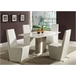 Dining Chair with White Polyurethane Seat (Set of 2)
